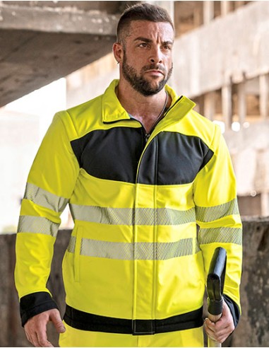 K-EOSSJ-EOS Hi-Vis Workwear Softshell Jacket With Printing Area